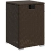 Image de Table de cache-cache pour réservoir de propane Marron 40x40x60 cm Poly rotin