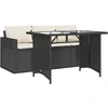 Image de vidaXL Ensemble de jardin 2 pièces avec coussins Noir Poly Rattan