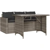Image de vidaXL Ensemble de jardin 2 pièces avec coussins Gris Poly rotin