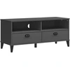 Image de vidaXL Armoire TV VIKEN Anthracite Bois composite