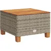 Image de vidaXL Table de jardin Gris 55x55x36 cm Poly rotin Acacia