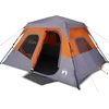 Image de vidaXL Tente familiale 6 personnes Gris Orange Quick Release Étanche