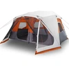 Image de vidaXL Tente familiale avec LED 10 personnes gris clair orange Quick Release