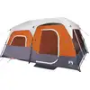 Image de vidaXL Tente familiale avec LED 9 personnes gris clair orange Quick Release
