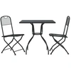 Image de vidaXL Ensemble de jardin 3 pièces Anthracite Métal déployé