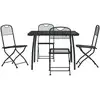Image de vidaXL Ensemble de jardin 5 pièces Anthracite Métal déployé