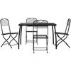 Image de vidaXL Ensemble de jardin 5 pièces Anthracite Métal déployé