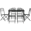 Image de vidaXL Ensemble de jardin 7 pièces Anthracite Métal déployé