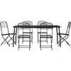 Image de vidaXL Ensemble de jardin 7 pièces Anthracite Métal déployé
