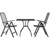 Image de vidaXL Ensemble de jardin 3 pièces Anthracite Métal déployé