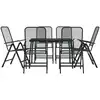 Image de vidaXL Ensemble de jardin 7 pièces Anthracite Métal déployé