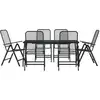 Image de vidaXL Ensemble de jardin 7 pièces Anthracite Métal déployé