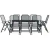 Image de vidaXL Ensemble de jardin 9 pièces Anthracite Métal déployé
