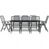 Image de vidaXL Ensemble de jardin 9 pièces Anthracite Métal déployé