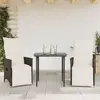 Image de vidaXL Fauteuil de jardin avec coussin 2 pcs. Réglable Marron Poly Rattan