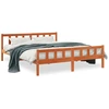 Image de vidaXL Lit en bois massif, sans matelas, en pin brun ciré 160x200