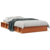 Image de vidaXL Lit en bois massif sans matelas pin brun cireux 100x200