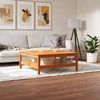 Image de vidaXL Table basse brun cire 100x100x40 cm pin massif