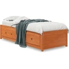 Image de vidaXL Lit de jour sans matelas brun cireux 90x200 cm pin massif