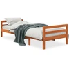 Image de vidaXL Lit en bois massif sans matelas pin brun cireux 90x200