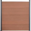 Image de vidaXL Ensemble d'éléments de clôture brun 180x186 cm WPC