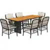 Image de vidaXL Ensemble de jardin 7 pièces avec coussins Noir Poly Rattan