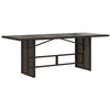 Image de vidaXL Table de jardin avec plateau en verre brun 190x80x75 cm Poly rotin