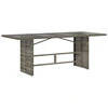 Image de vidaXL Table de jardin avec plateau en verre Gris 190x80x75 cm Poly rotin