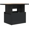 Image de vidaXL Table de jardin noire 100x55x73 cm Poly rotin et bois d'acacia