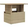 Image de vidaXL Table de jardin beige 100x55x73 cm Poly rotin et bois d'acacia