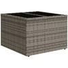Image de vidaXL Table de jardin avec plateau en verre Gris 55x55x37 cm Poly rotin