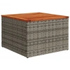 Image de vidaXL Table de jardin Gris 55x55x37 cm Poly rotin et bois d'acacia
