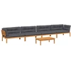 Image de vidaXL Ensemble de 5 canapés de jardin en palettes avec coussins en acacia