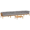 Image de vidaXL Ensemble de 5 canapés de jardin en palettes avec coussins en acacia