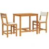 Image de vidaXL Ensemble de meubles de balcon 3 pièces avec coussins en bois massif d'acacia
