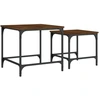 Image de vidaXL Tables de salon 2 pcs. Brun imitation chêne Matériau dérivé du bois