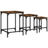 Image de vidaXL Tables d'ensemble 3 pcs. Chêne fumé Bois composite