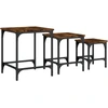 Image de vidaXL Tables d'ensemble 3 pcs. Chêne fumé Bois composite