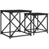 Image de vidaXL Tables gigognes 2 pcs. noir bois composite
