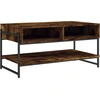 Image de vidaXL Table basse chêne fumé 90x50x45 cm bois composite