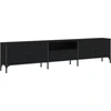Image de vidaXL Armoire TV avec tiroir noir 200x25x44 cm Bois composite