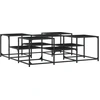 Image de vidaXL Table basse noire 121x121x40 cm Bois composite