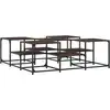 Image de vidaXL Table basse marron imitation chêne 121x121x40 cm Bois composite