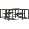 Image de vidaXL Table basse chêne fumé 91x91x40 cm bois composite