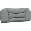 Image de vidaXL Coussin de tête "Hvar" gris clair 100 cm Tissu