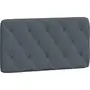 Image de vidaXL Coussin de tête gris foncé 100 cm velours