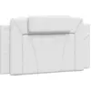 Image de vidaXL Coussin de tête "Viana" Blanc 100 cm Similicuir