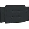 Image de vidaXL Coussin de tête "Zadar" Noir 100 cm Similicuir