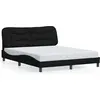 Image de vidaXL Cadre de lit sans matelas "Hvar" noir 160x200 cm Tissu