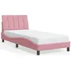 Image de vidaXL Cadre de lit sans matelas "Hanko" rose 80x200 cm velours